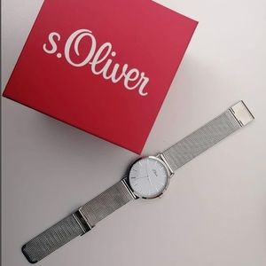 New S.Oliver women's watch stainless steel case and stylish Milanese bracelet